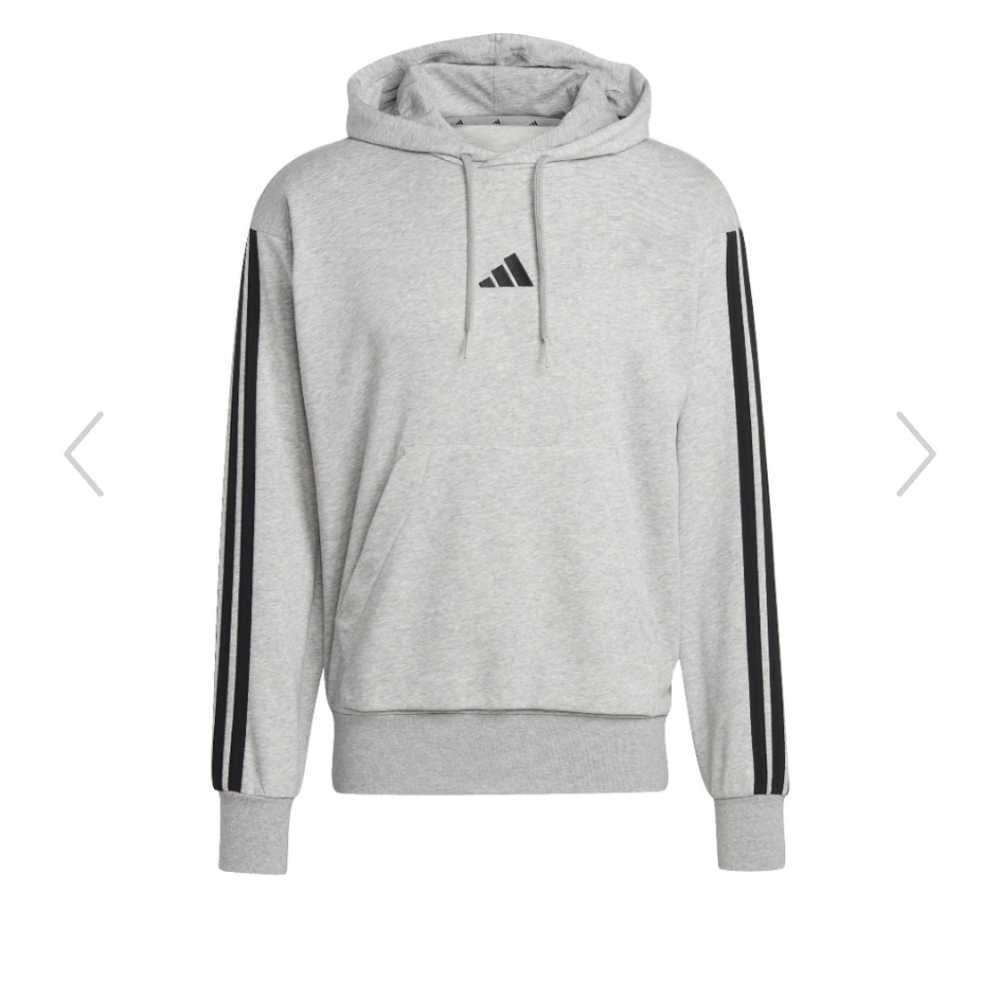 Adidas Men's 3-Stripes French Terry Full-Zip Hoodie Large Tall